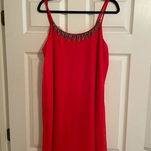 Beautiful red dress with beading